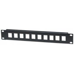 Intellinet Patch Panel, Blank, 10", 1U, 10-Port, Black