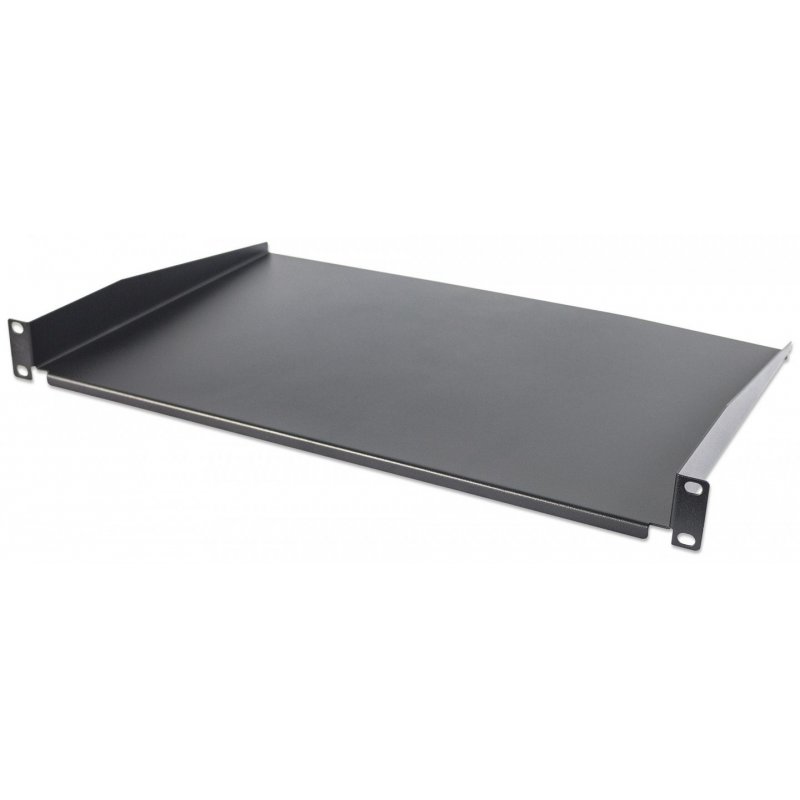 Intellinet 19" Cantilever Shelf, 1U, Shelf Depth 350mm, Non-Vented, Max 25kg, Black, Three Year Warranty