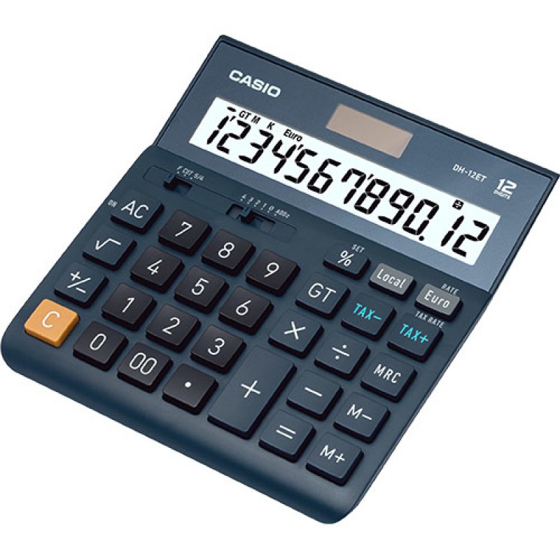 Casio DH-12ET calculatrice Bureau Calculatrice basique Noir