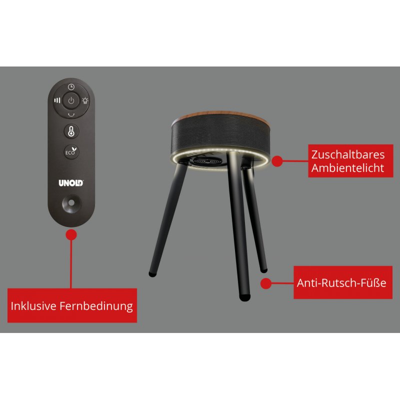 Unold Heizlüftertisch Henry 86545 bk