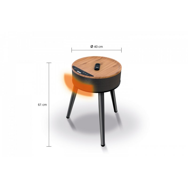 Unold 86545 electric space heater Indoor Black, Wood Fan electric space heater