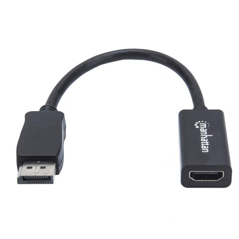 Manhattan 151634 câble vidéo et adaptateur 0,15 m HDMI Type A (Standard) DisplayPort Noir