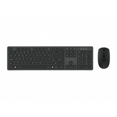 Conceptronic ORAZIO01PT clavier Souris incluse Bureau RF sans fil QWERTY Portuguais Noir