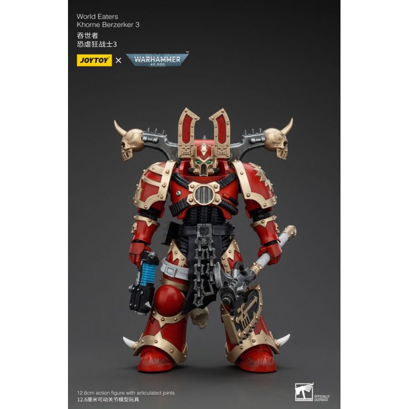 Warhammer 40k figurine 1/18 World Eaters Khorne Berzerker 3 13 cm