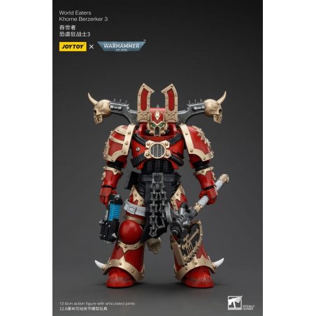 Warhammer 40k figurine 1/18 World Eaters Khorne Berzerker 3 13 cm