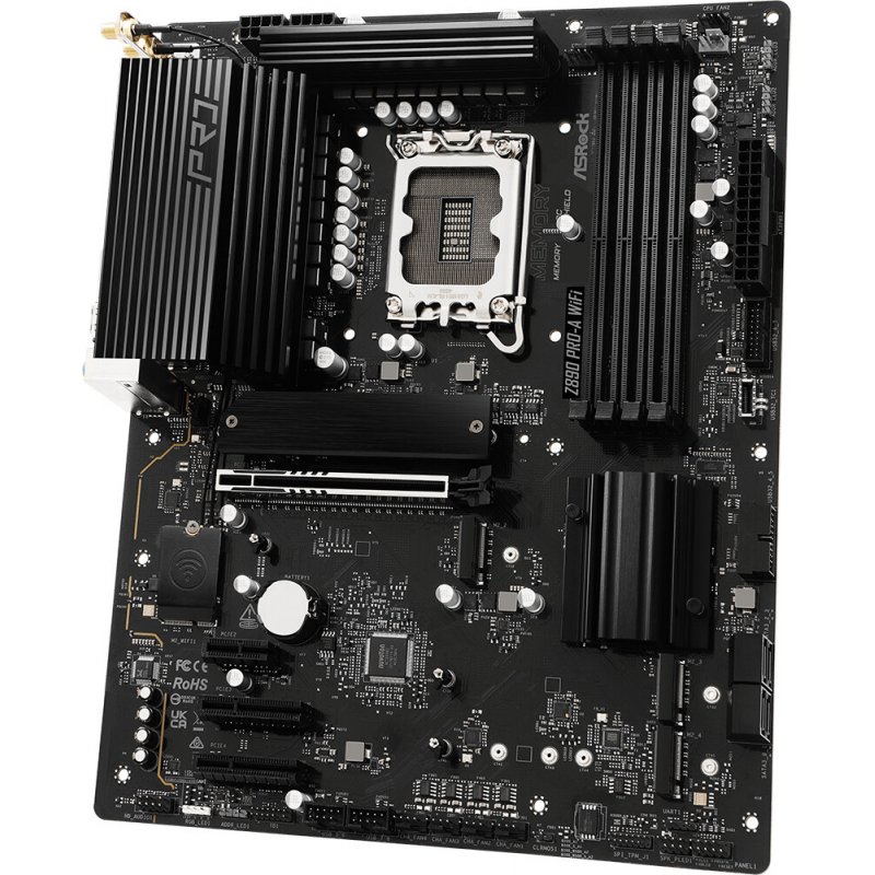 ASRock Z890 Pro-A WiFi, Intel Z890 Mainboard, Sockel LGA 1851, Intel Z890, ATX, DDR5