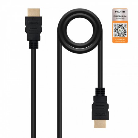Câble Nanocable Premium HDMI 2.0 M/M 1m (Noir)