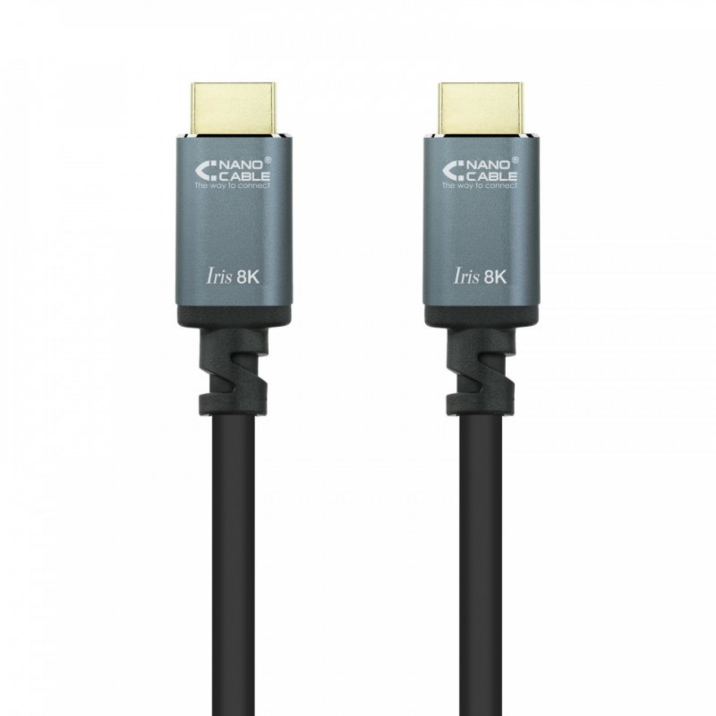 Nanocable HDMI 2.1 IRIS 8K A/M-A/M Cable, Black, 1 Meters