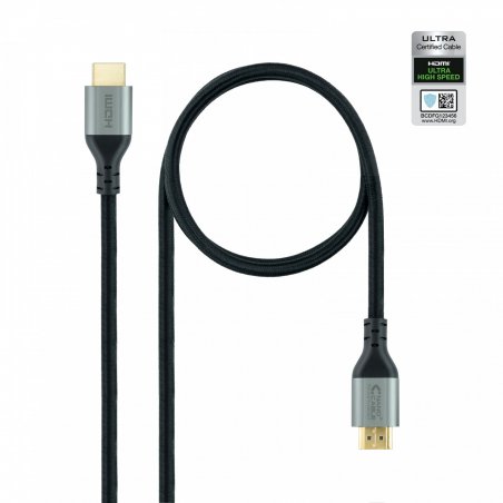 Câble Nanocable HDMI 2.1 M/M 3m (Noir/Gris)