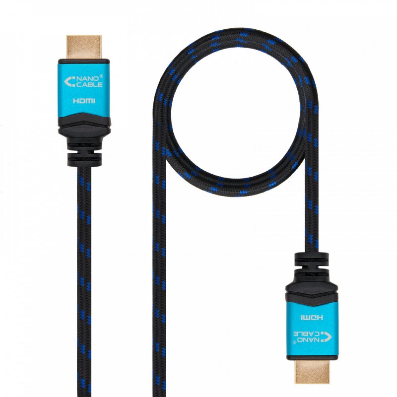 Câble Nanocable HDMI 2.0 M/M 5m (Noir/Bleu)
