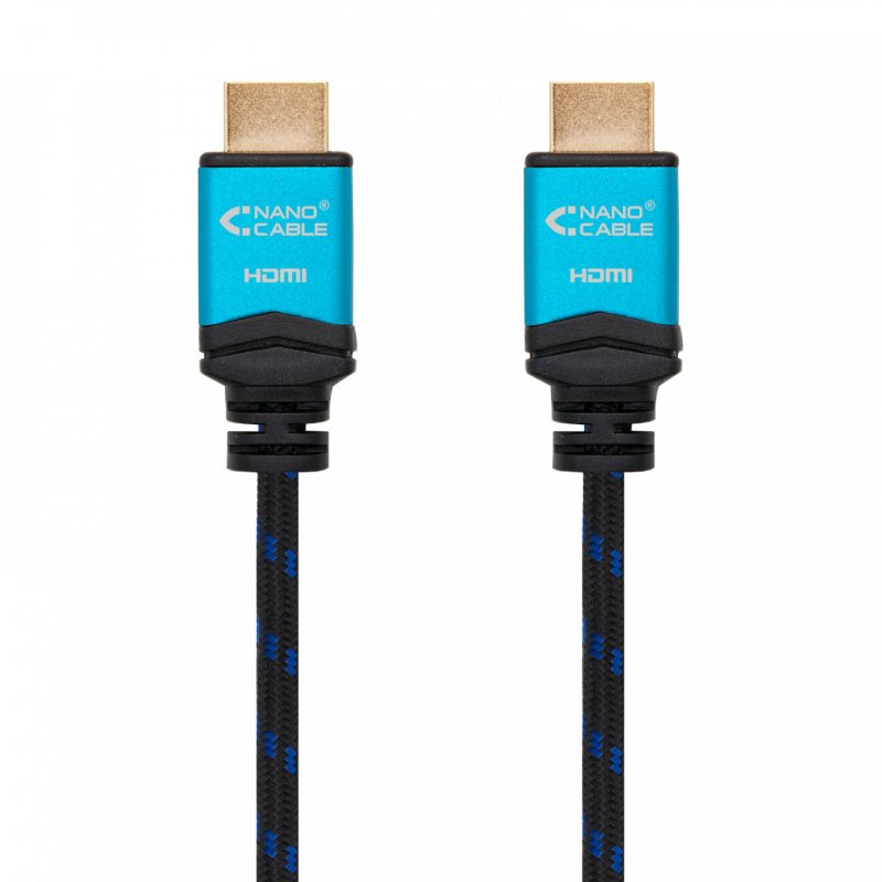 Câble Nanocable HDMI 2.0 M/M 5m (Noir/Bleu)