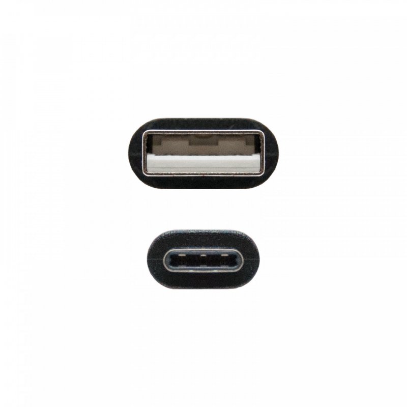 Câble Nanocable USB-A/C 2.0 M/M 50cm (Noir)