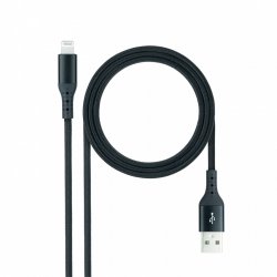Câble Nanocable USB-A - Lightning M/M 1m (Noir)
