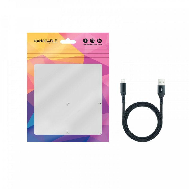 Nanocable 10.10.0401-COBK lightning cable 1 m Black