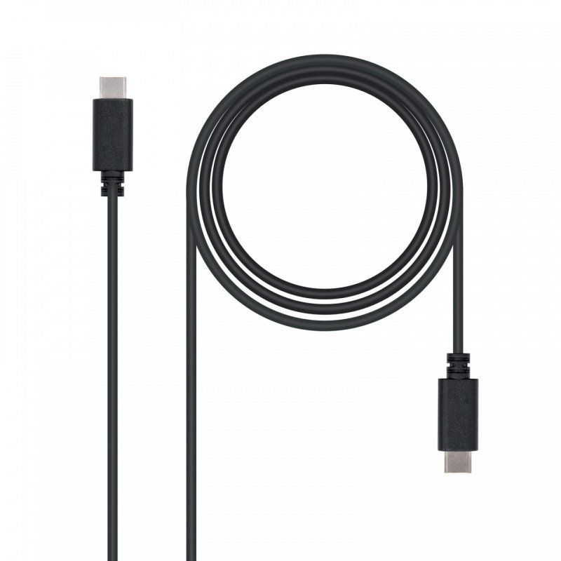 Nanocable USB 2.0, 1m câble USB USB C Noir