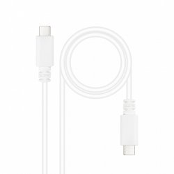 Nanocable 10.01.2301-W câble USB USB 2.0 1 m USB C Noir, Blanc