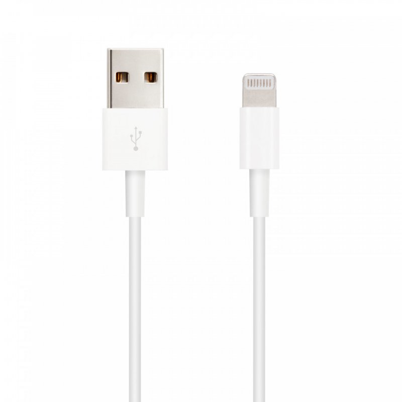 Câble Nanocable USB-A - Lightning M/M 2m (Blanc)