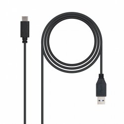 Nanocable USB 3.1, 1m USB cable USB 3.2 Gen 2 (3.1 Gen 2) USB C USB A Black