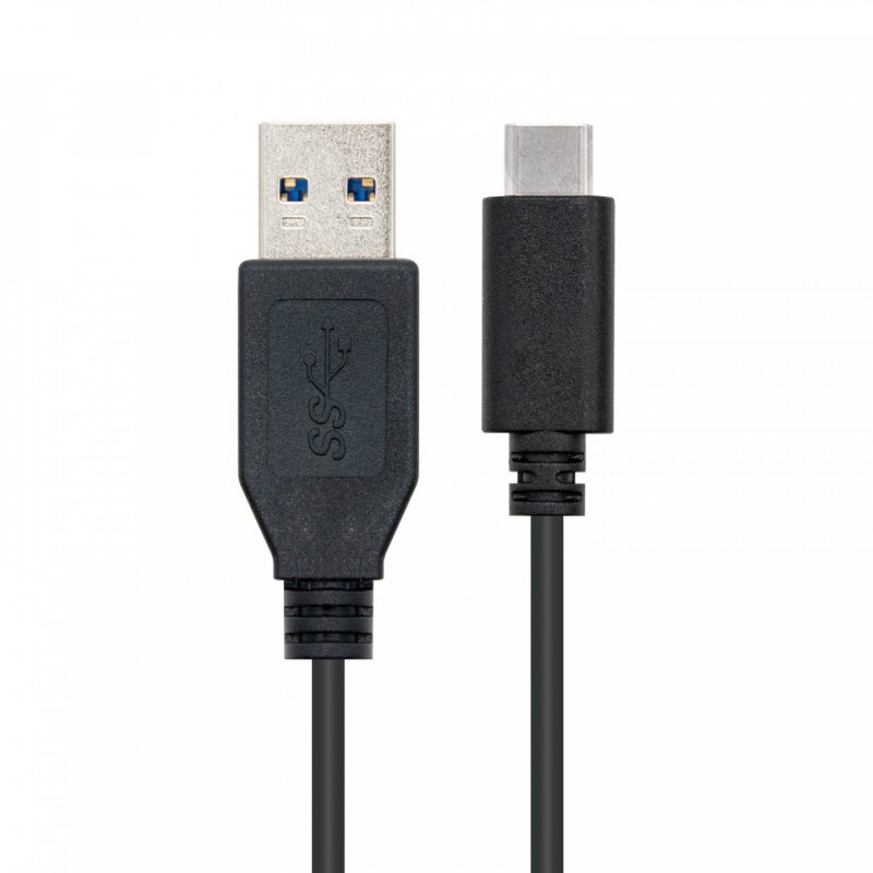 Câble Nanocable USB-A/C 3.1 M/M 1m (Noir)