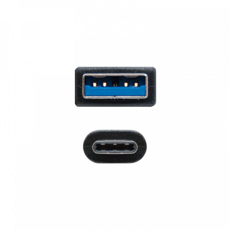 Câble Nanocable USB-A/C 3.1 M/M 1m (Noir)