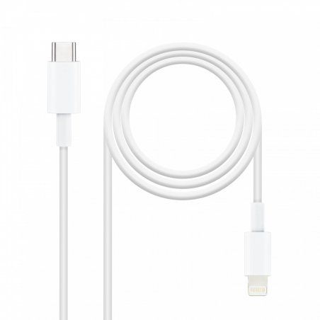 Câble Nanocable USB-C - Lightning M/M 2m (Blanc)