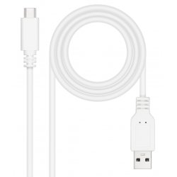 Câble Nanocable USB-A/C 2.0 M/M 3m (Blanc)
