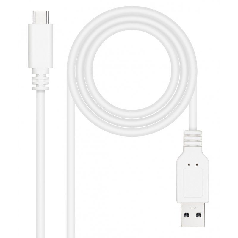 Nanocable USB 2.0 3A cable, USB-C/M-A/M type, White, 3 m