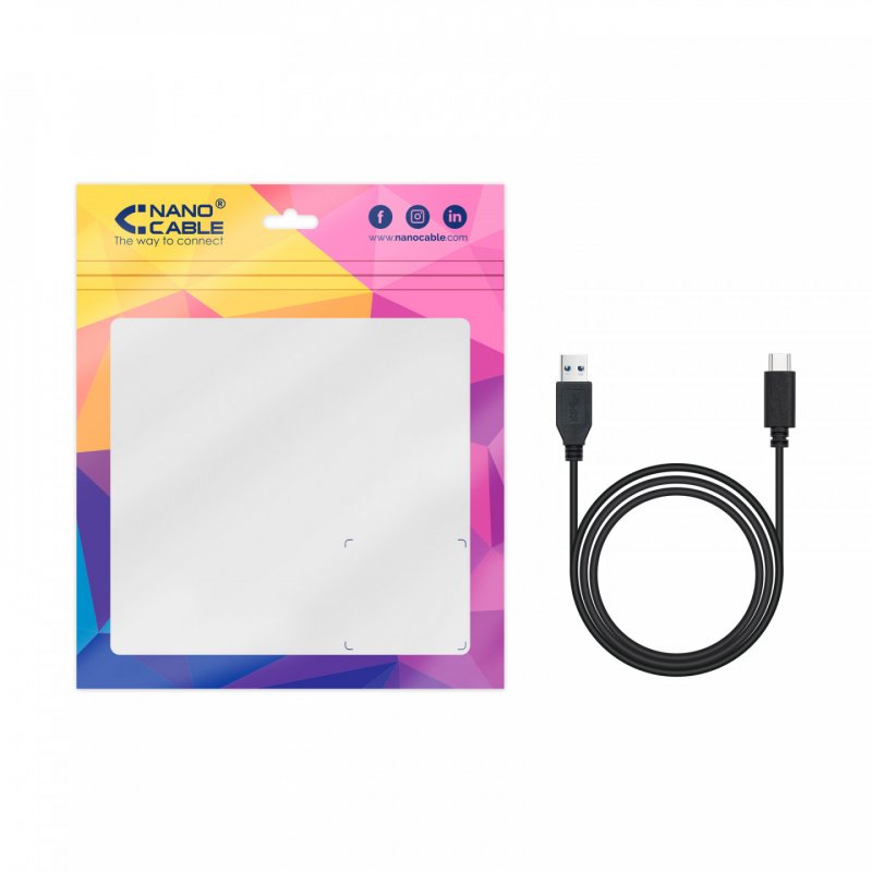 Nanocable 10.01.4002 câble USB USB 3.2 Gen 2 (3.1 Gen 2) 2 m USB C USB A Noir