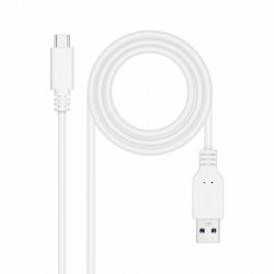 Câble Nanocable USB-A/C 3.1 M/M 2m (Blanc)