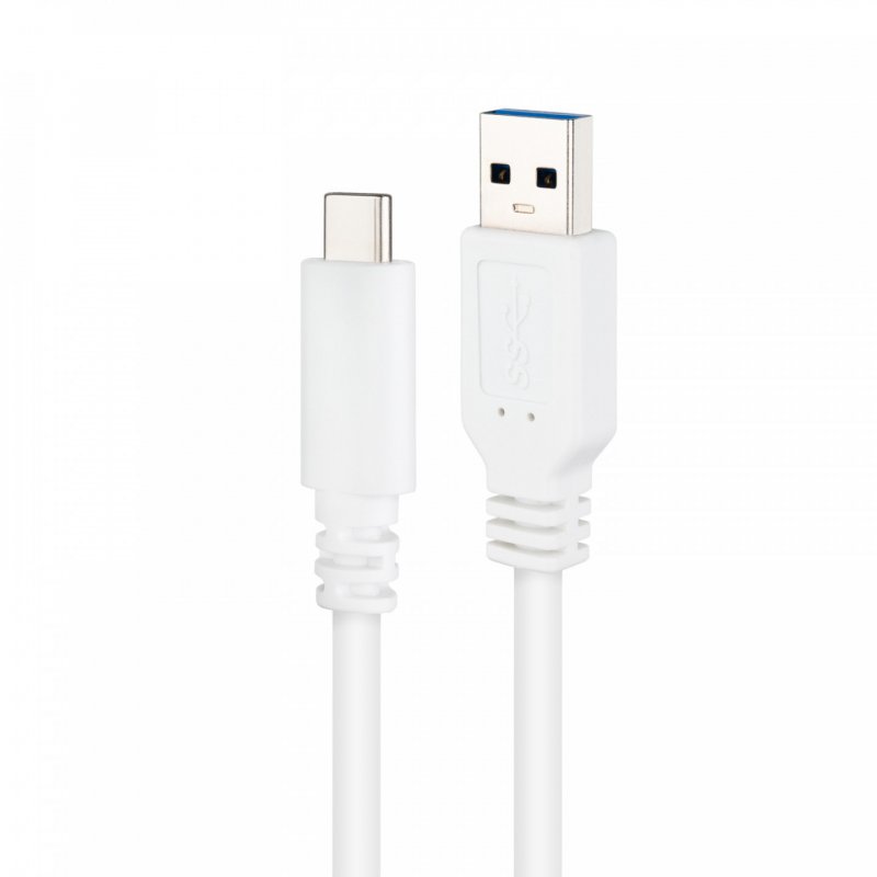 Câble Nanocable USB-A/C 3.1 M/M 2m (Blanc)