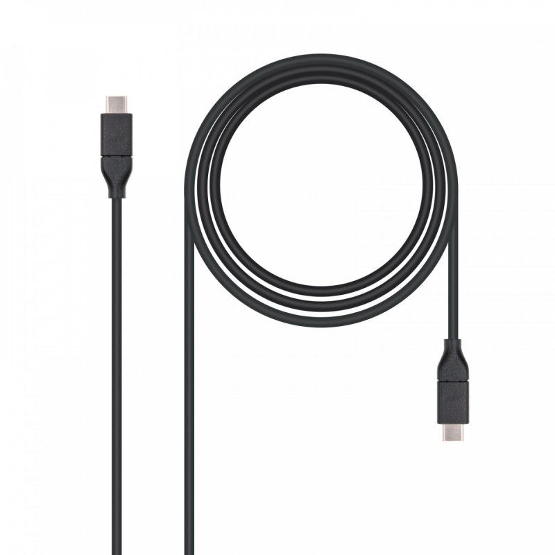 Nanocable USB 3.1, 1m câble USB USB 3.2 Gen 2 (3.1 Gen 2) USB C Noir