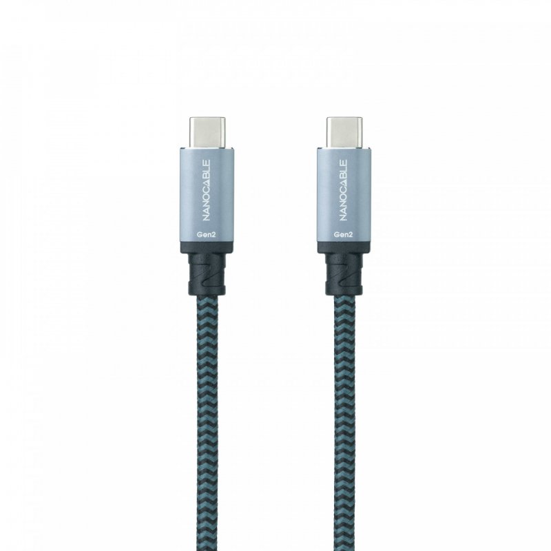 Nanocable 10.01.4101-COMB USB cable USB 3.2 Gen 2 (3.1 Gen 2) 1 m USB C Black, Grey
