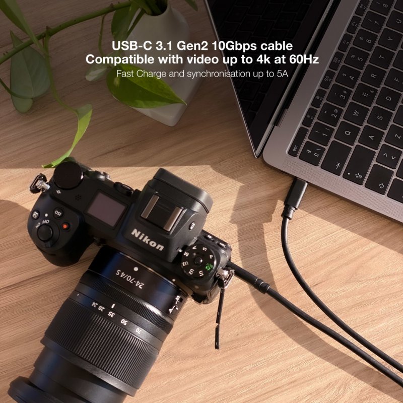 Nanocable 10.01.4102 câble USB USB 3.2 Gen 2 (3.1 Gen 2) 2 m USB C Noir