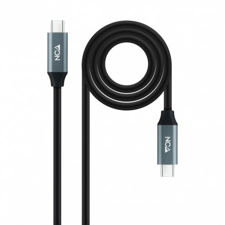 Câble Nanocable USB-C 3.2 M/M 2m 100W (Noir/Gris)