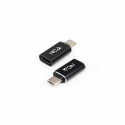 Nanocable Micro USB to USB-C Adapter, Micro B/M- USB-C/H, Black