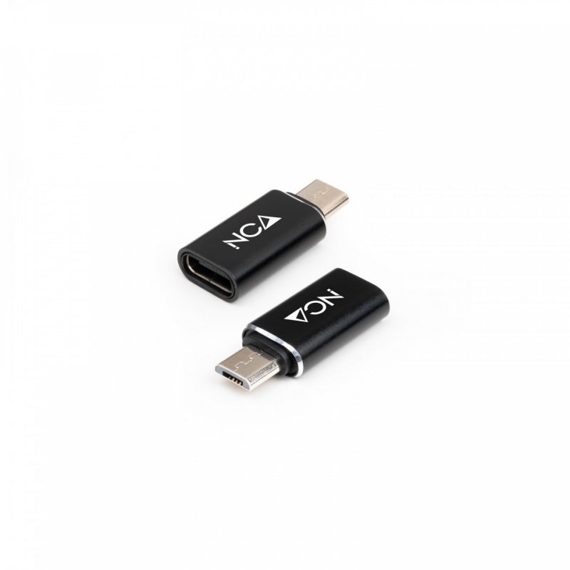 Adaptateur Nanocable Micro USB vers USB-C (Noir)