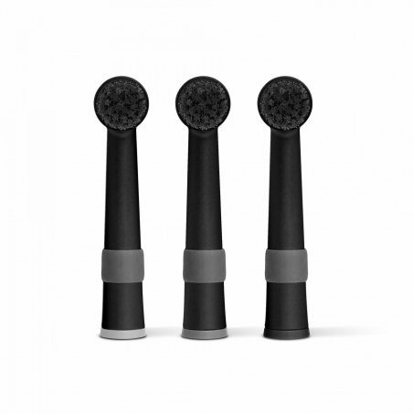 happybrush HAR2AB toothbrush head 3 pc(s) Black