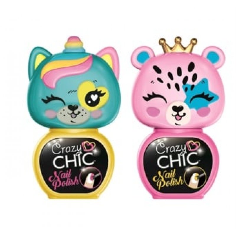 Crazy Chic - Lovely Animals Nail Polish - Yellow & Pink (18844)