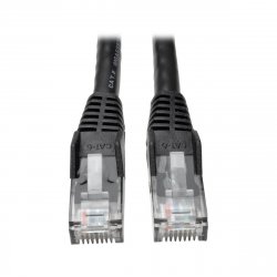 Tripp Lite N201-010-BK Cat6 Gigabit Snagless Molded (UTP) Ethernet Cable (RJ45 M/M), PoE, Black, 10 ft. (3.05 m)