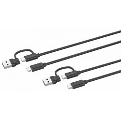 Speedlink - STREAM Play & Charge USB-C/A to USB-C Cable Set, black