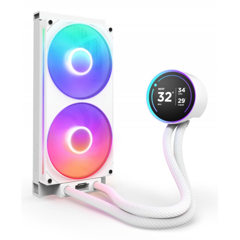 NZXT Kraken Elite 280 RGB Processeur Refroidisseur de liquide tout-en-un 14 cm Blanc 1 pièce(s)