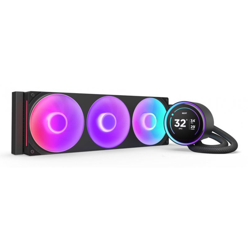 NZXT Kraken Elite 360 RGB Processeur Refroidisseur de liquide tout-en-un 12 cm Noir 1 pièce(s)