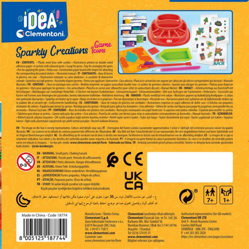 Clementoni - Sparkly Creations - Game Icons (I-18774)