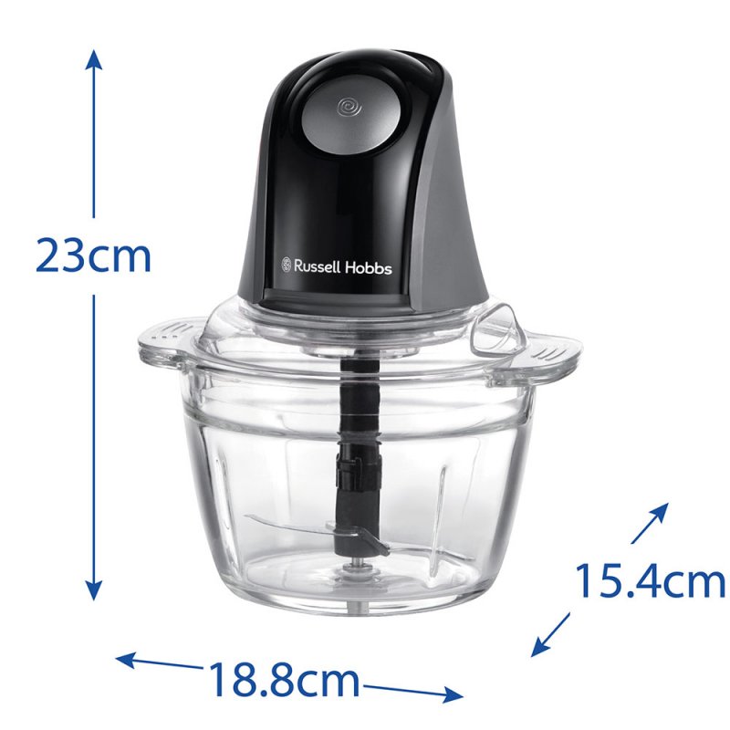Russell Hobbs 27131-56 electric food chopper 0.5 L 200 W Charcoal, Transparent