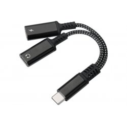 2 IN 1 USB-C adapter with power delivery 60W headset USB-C