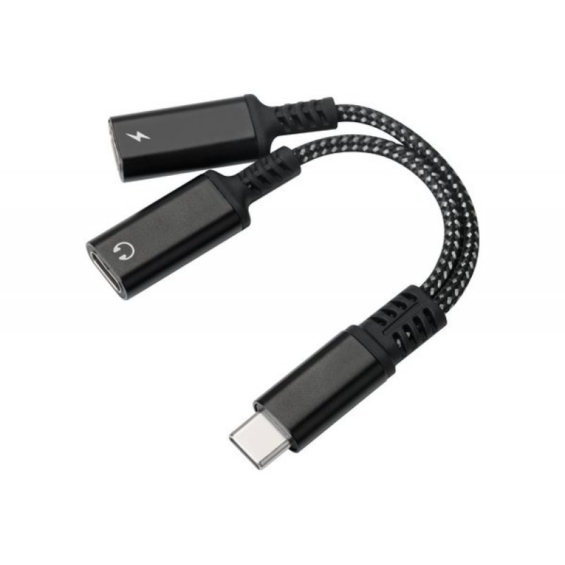 2 IN 1 USB-C adapter with power delivery 60W headset USB-C