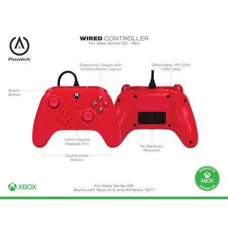 Wired controller BOLD REDWired controller BOLD RED