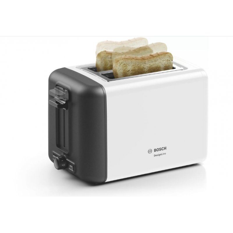 Bosch TAT3P421 toaster 2 slice(s) 970 W Black, White