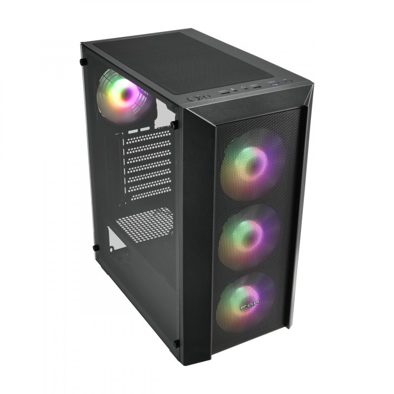 Boitier Moyen Tour ATX FSP CMT218 RGB avec panneau vitré (Noir)