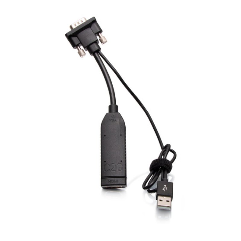 C2G Convertisseur adaptateur de type dongle VGA vers HDMI